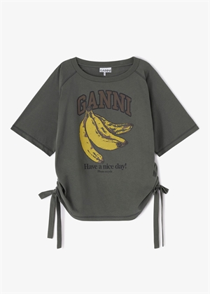 Future heavy jersey raglan tee Volcanic Ash A1050047 Ganni 